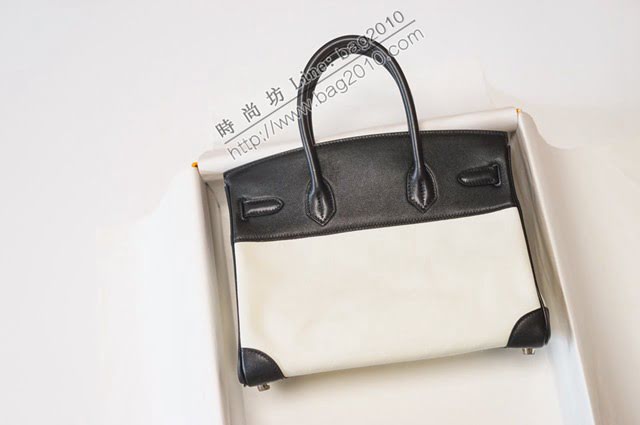 Hermes女包 愛馬仕經典款birkin女包 2020特別款拼接鉑金 Swift+帆布 Hermes鉑金手提女包  am2067